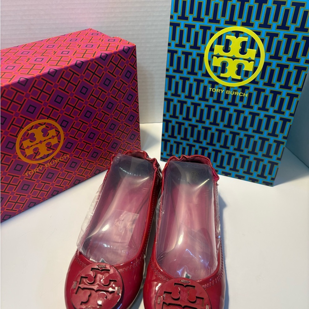 Tory Burch monogram pink Ballet Flats